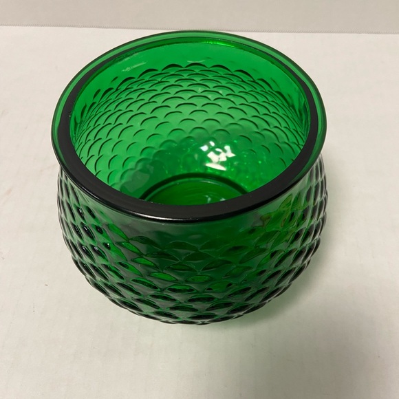 Vintage Emerald Green Glass Bowl/Vase/Planter - Picture 3 of 5